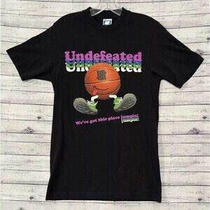 UNDEFEATED UNDFTD Mens Shirt Sz XS We Got This Place Jumpin Basketball Black